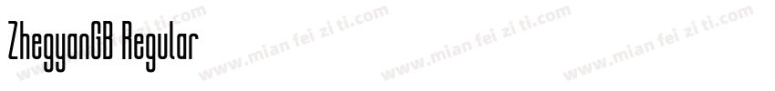 ZhegyanGB Regular字体转换
